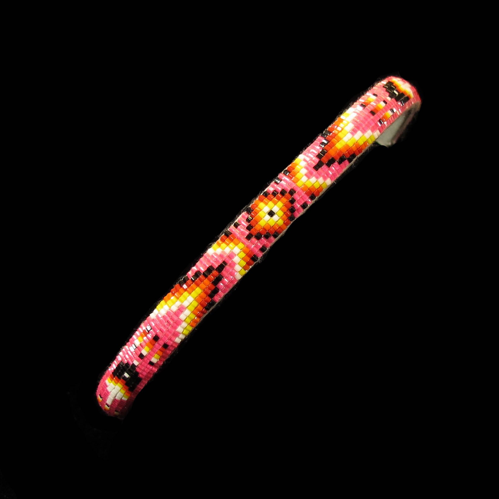 Pink Beaded Head Band