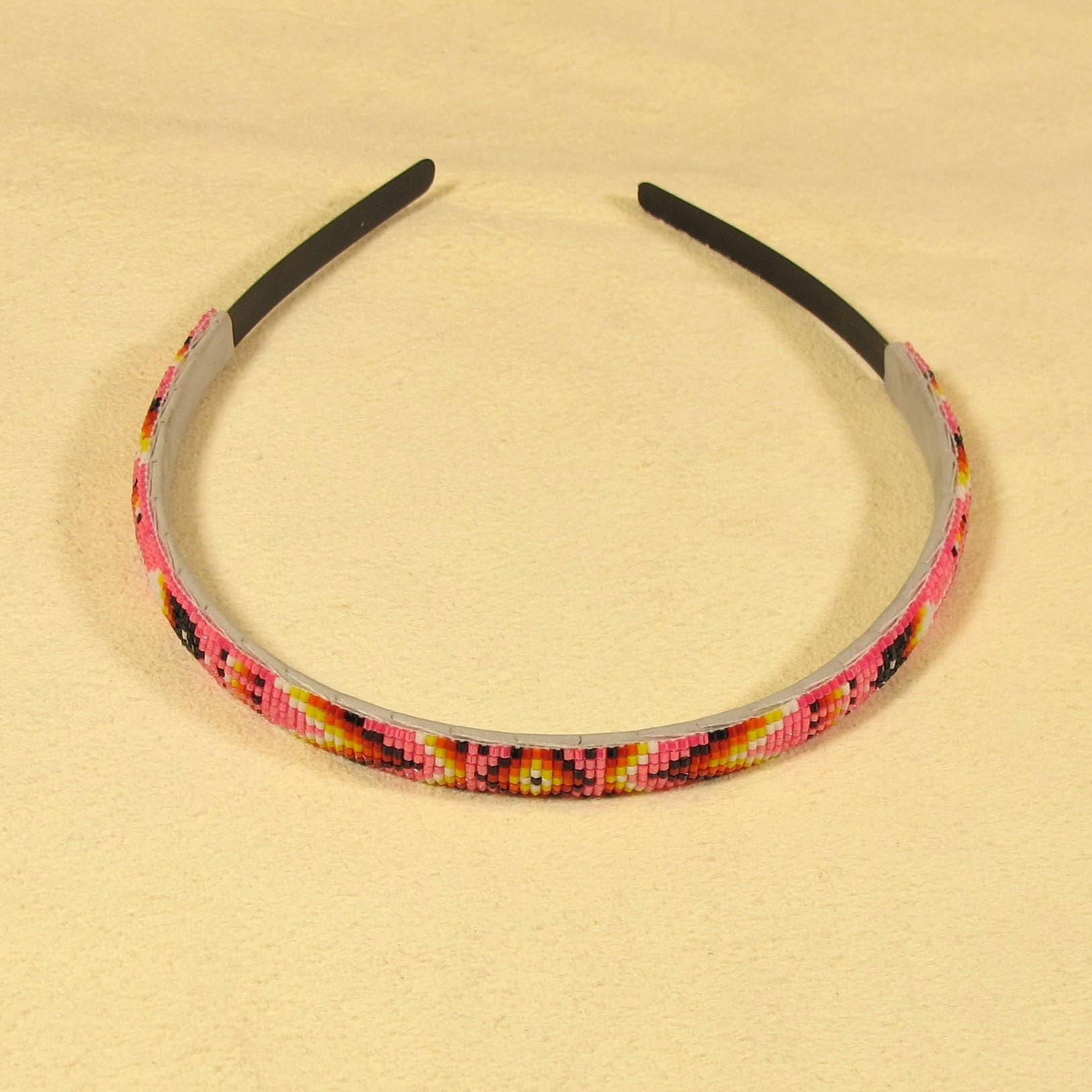 Pink Beaded Head Band