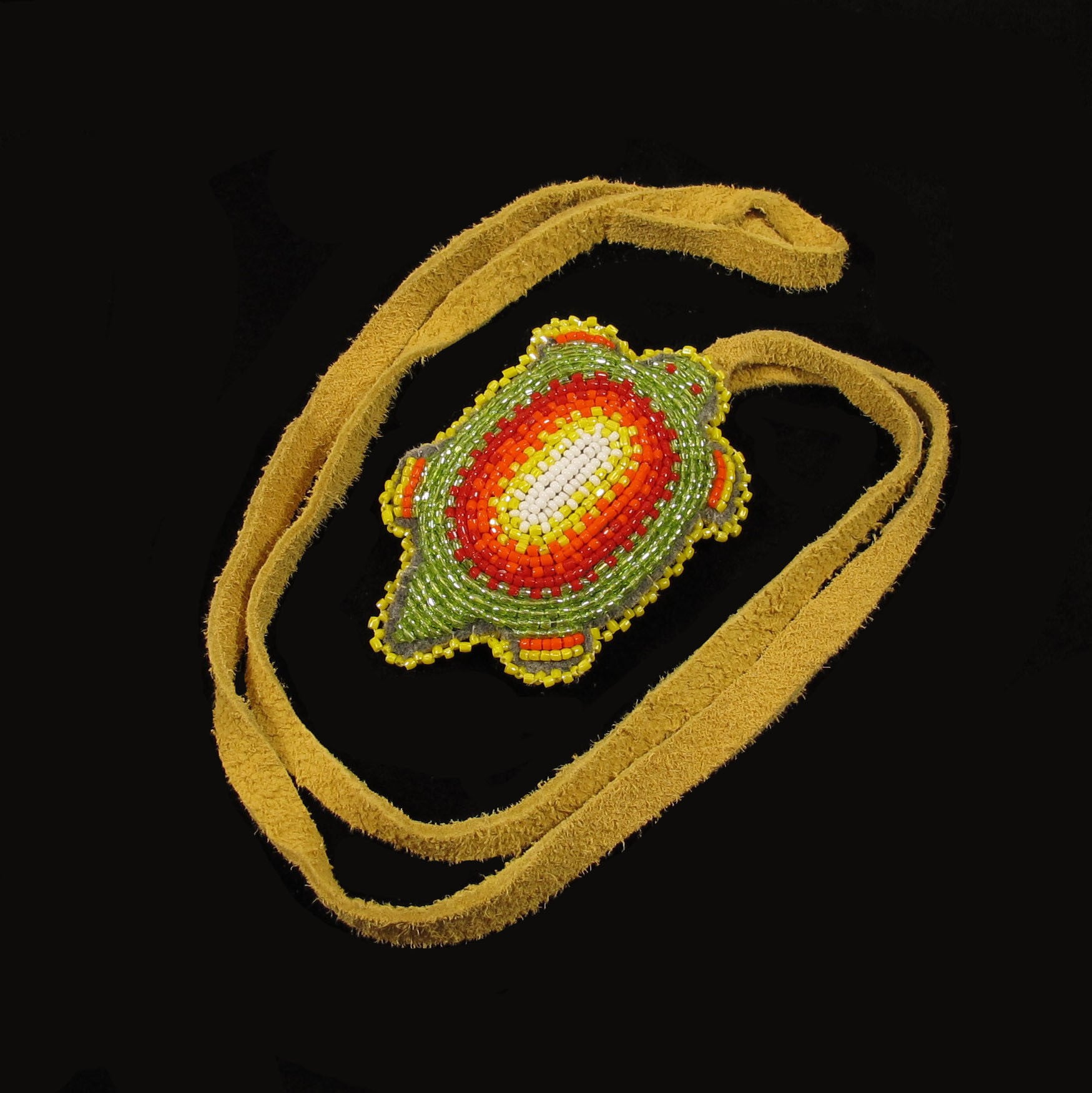 Opaque Green Beaded Turtle