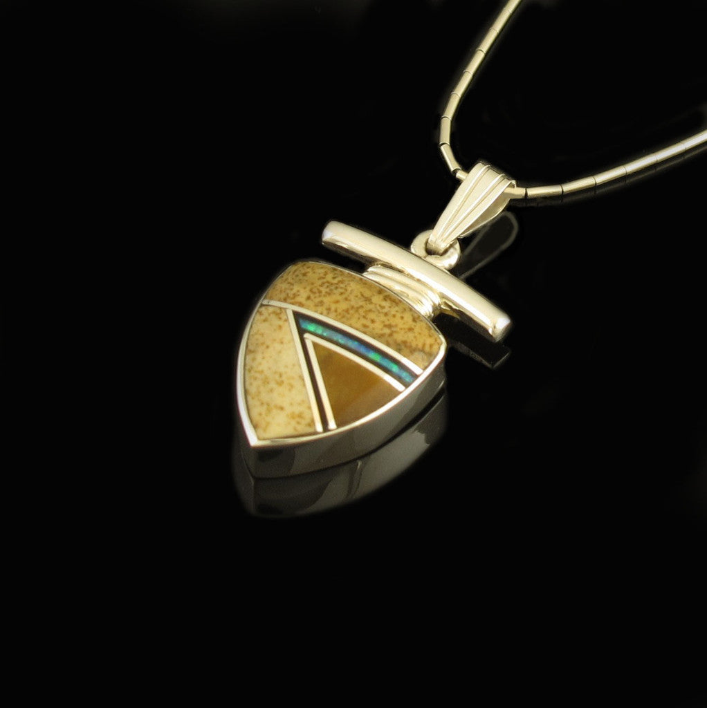 Hand Crafted Picture Jasper Pendant