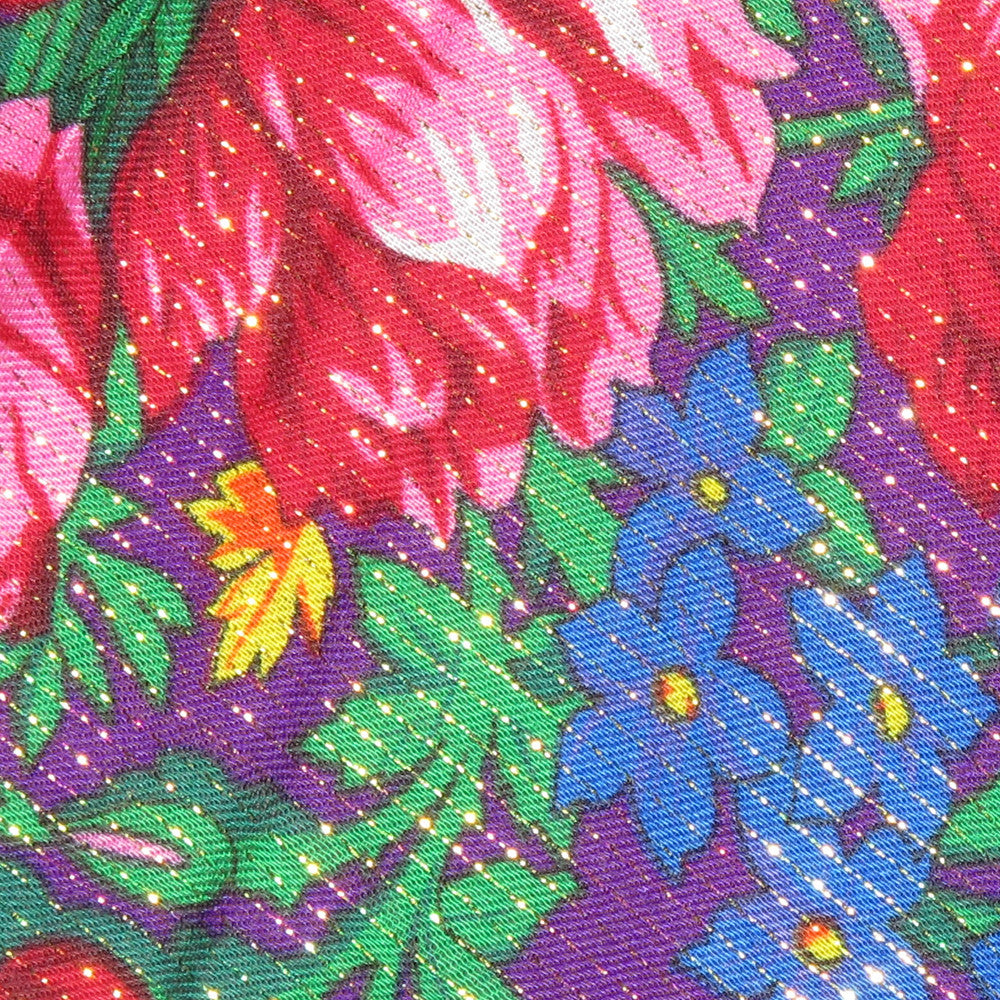 Rose Metallic Scarf Purple 30"x30"