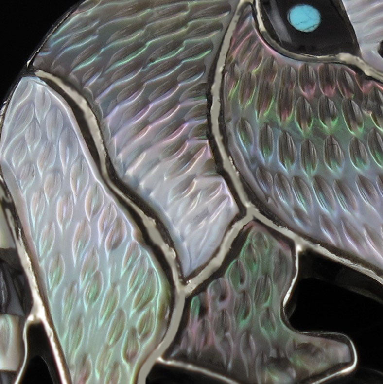 Zuni Racoon Pin Pendant