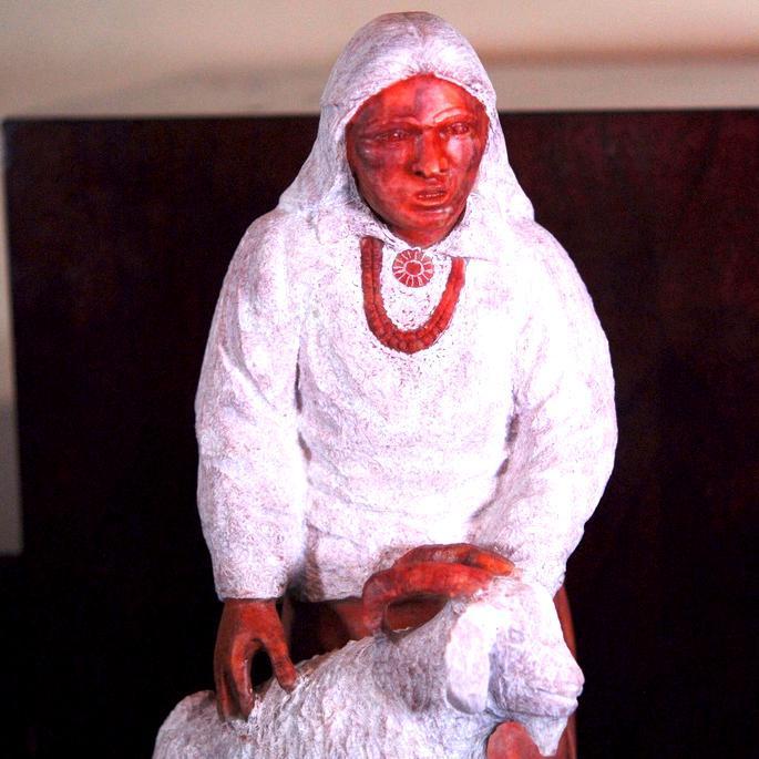 "Girl Goat Brown" Sculpture