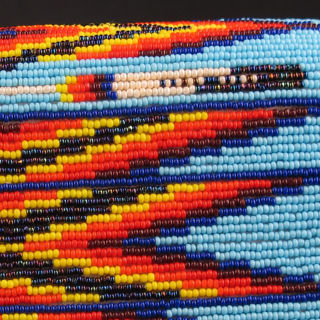 Beaded Feather Checkbook Cover