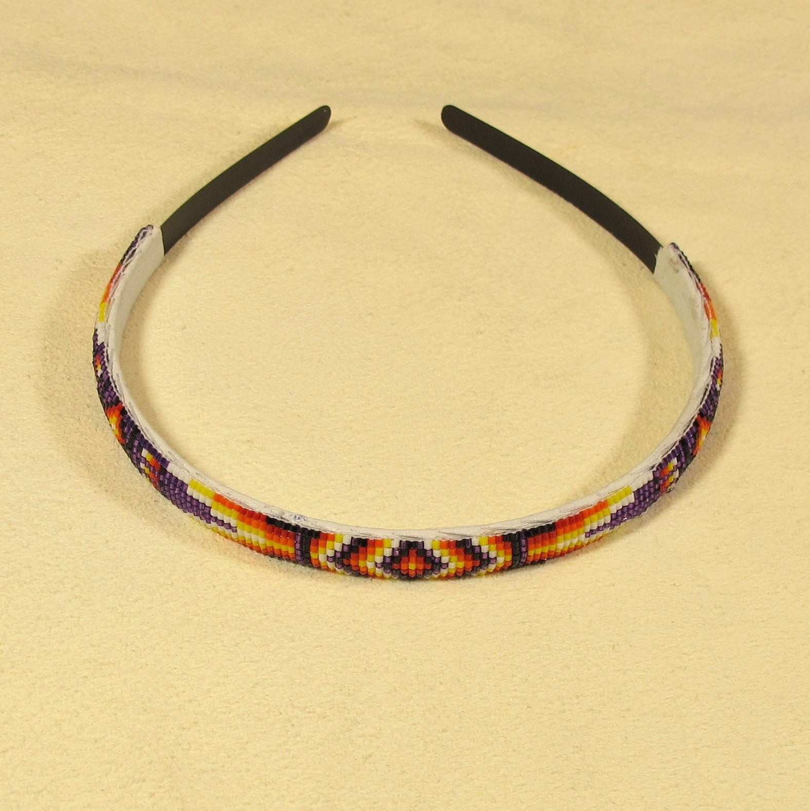Purple Beaded Head Band