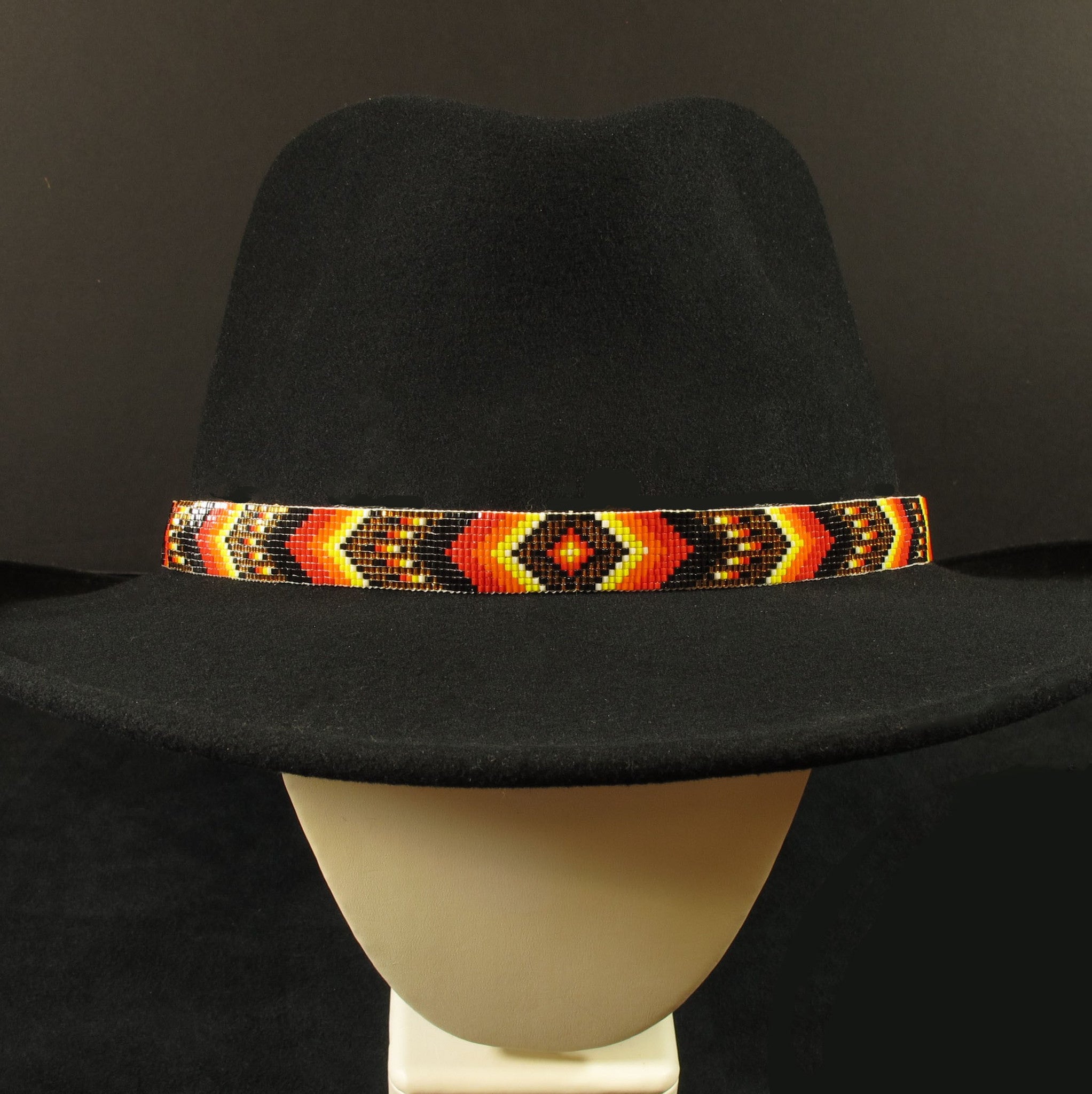 Geo-Metric Beaded Hatband