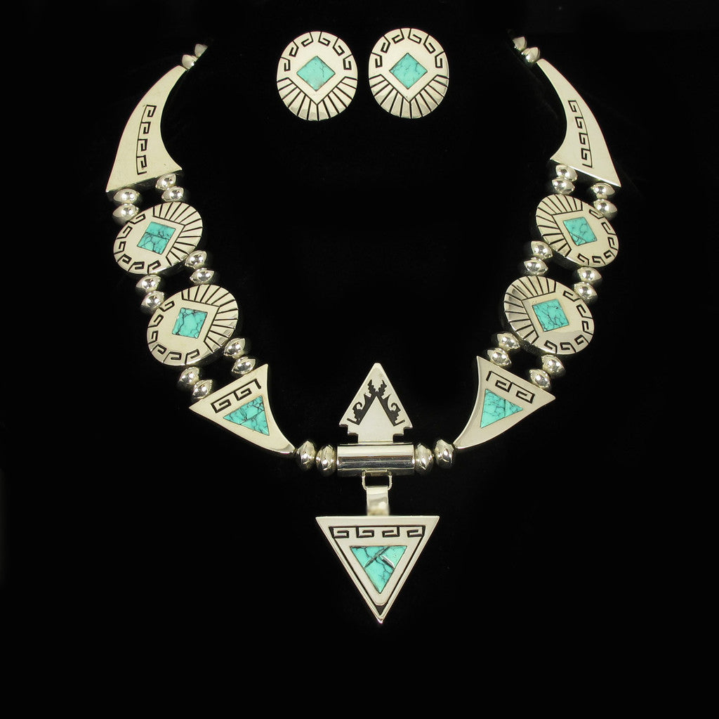 Reversible Necklace Earring Set