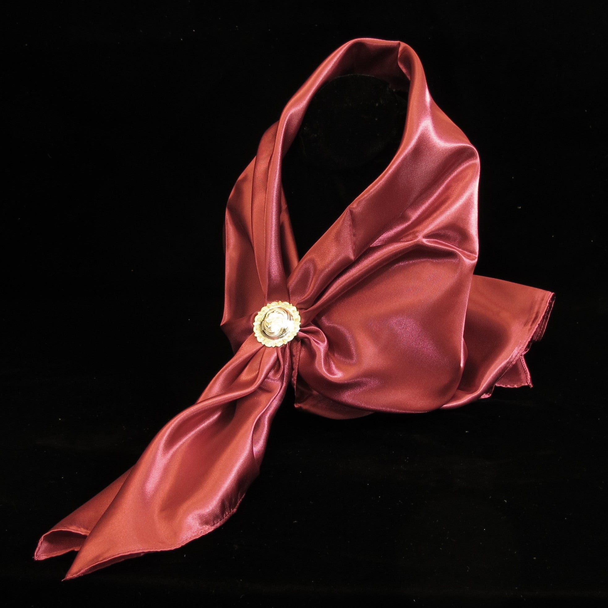 Rayon Satin Scarf Maroon