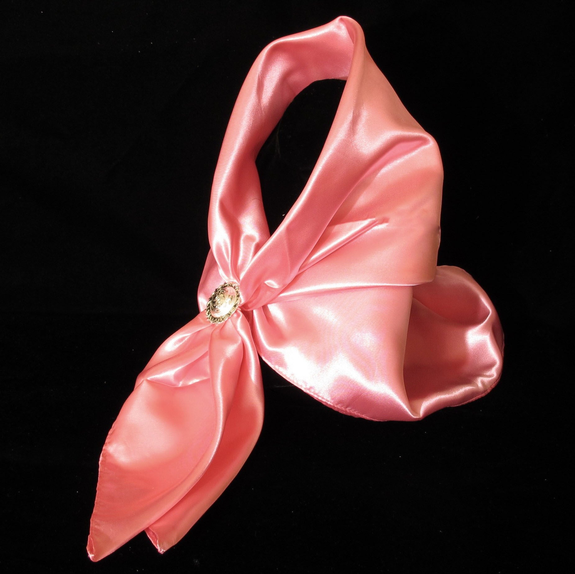 Rayon Satin Scarf Pink