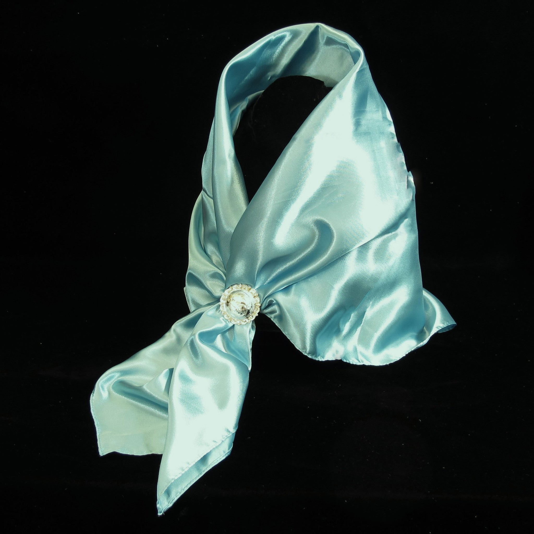 Rayon Satin Scarf Turquoise