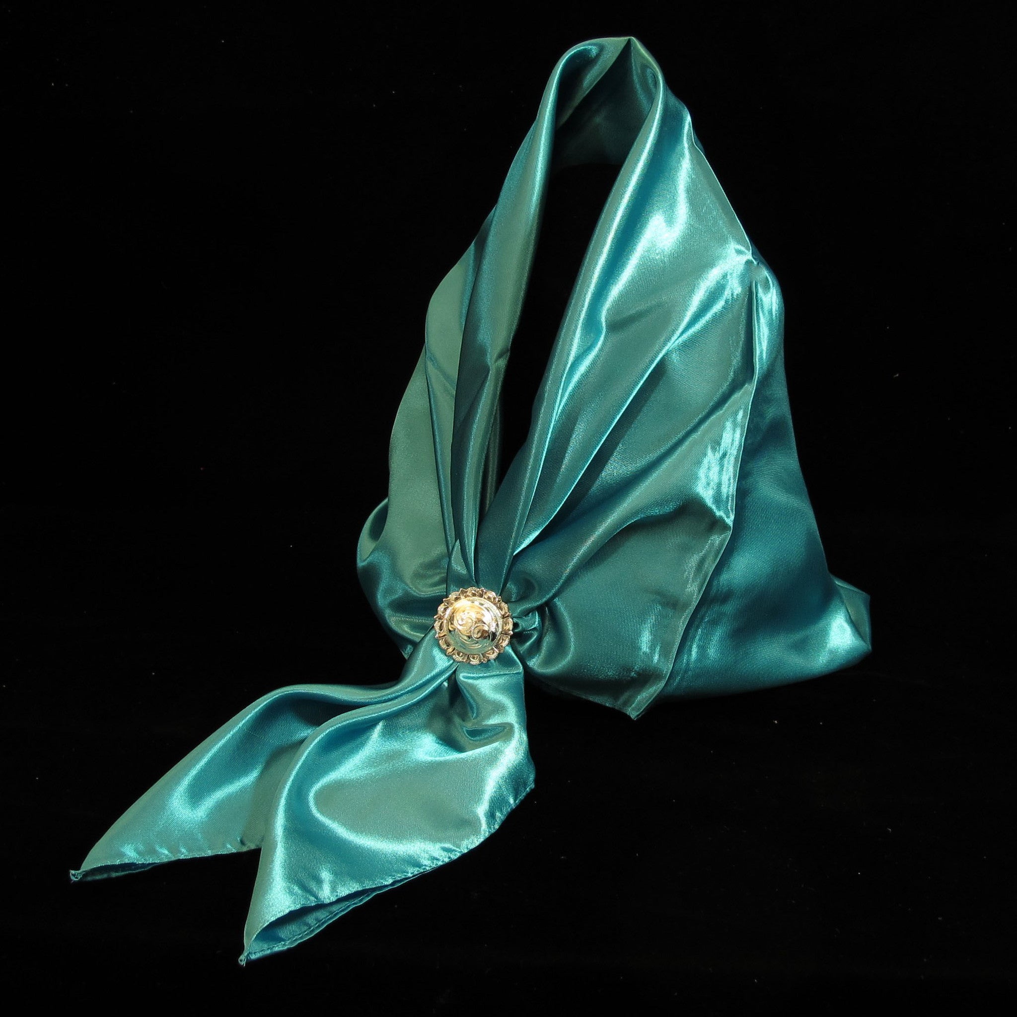 Rayon Satin Scarf Teal
