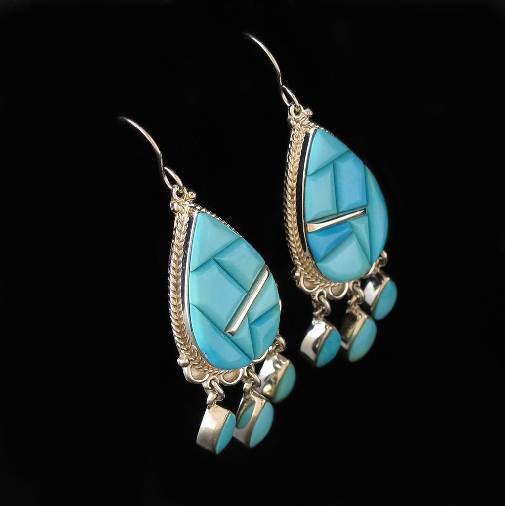 Turquoise Chandelier Earrings