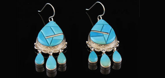 Turquoise Chandelier Earrings