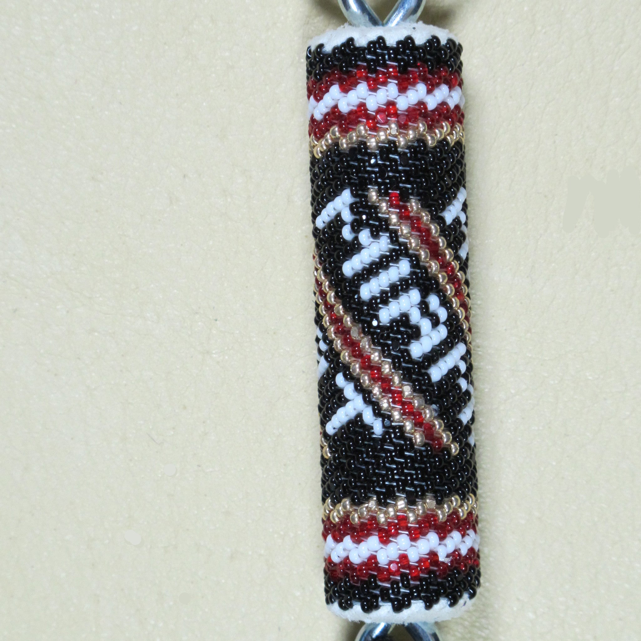 Miami Heat Beaded Keychain