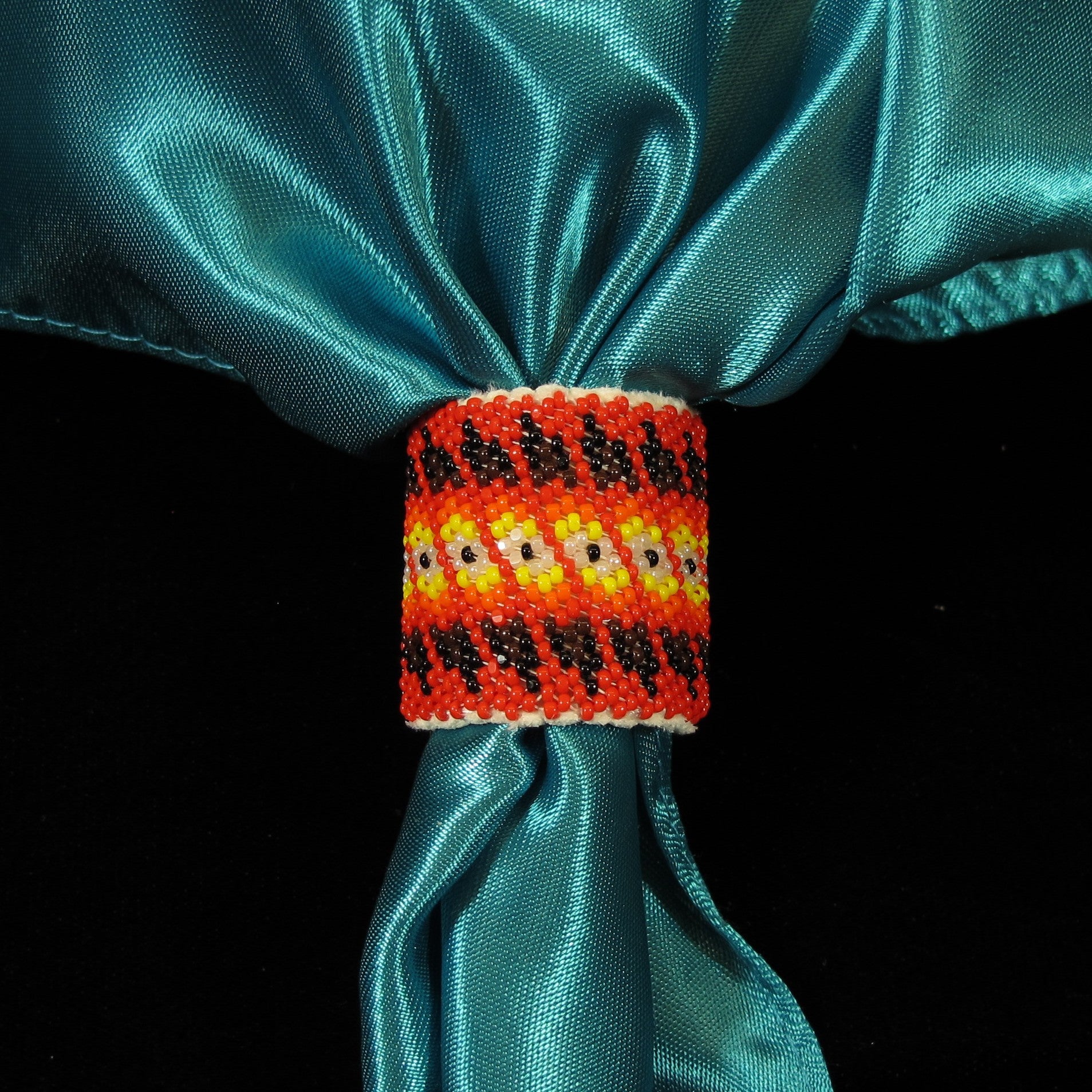 Red Beaded Scarf Slide/Holder