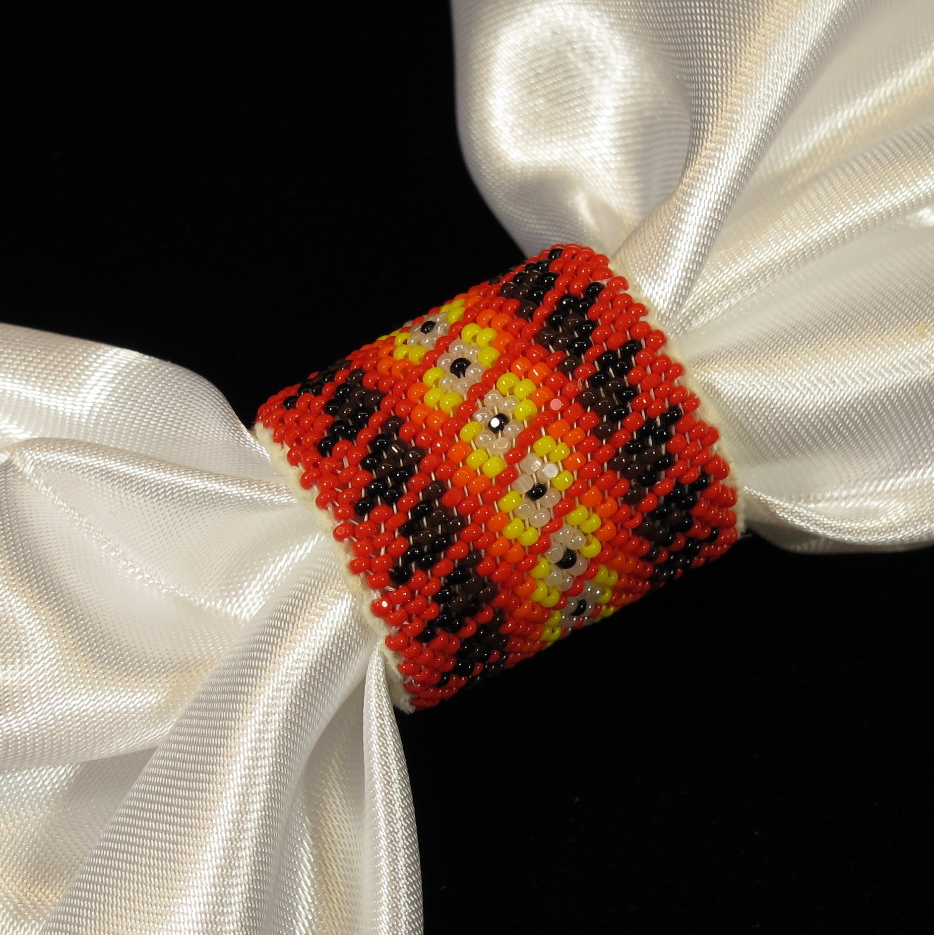 Red Beaded Scarf Slide/Holder