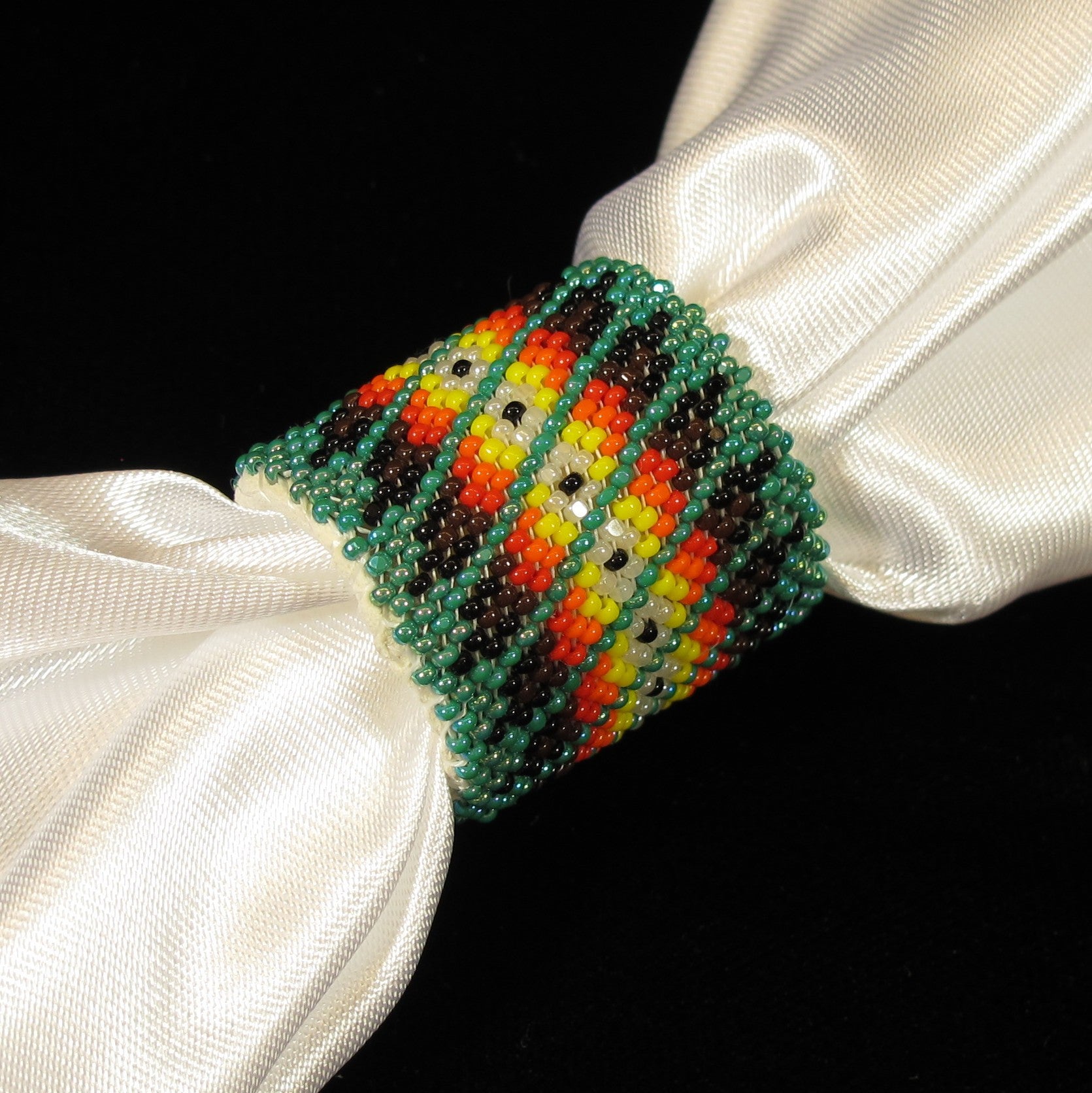 Teal Beaded Scarf Slide/Holder