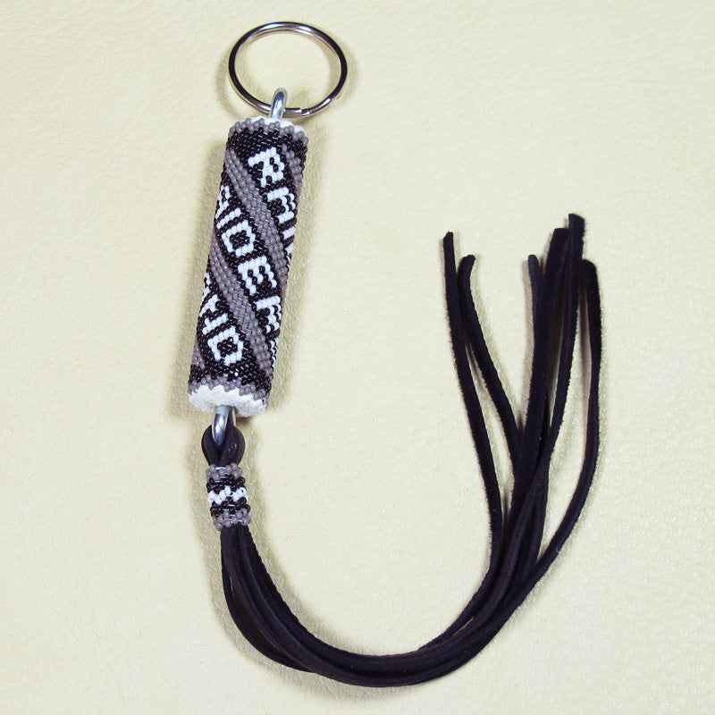 Oakland Raiders Native American Beaded Keychain