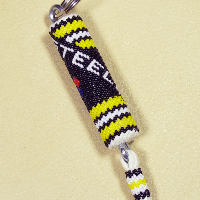 Steelers Beaded Keychain