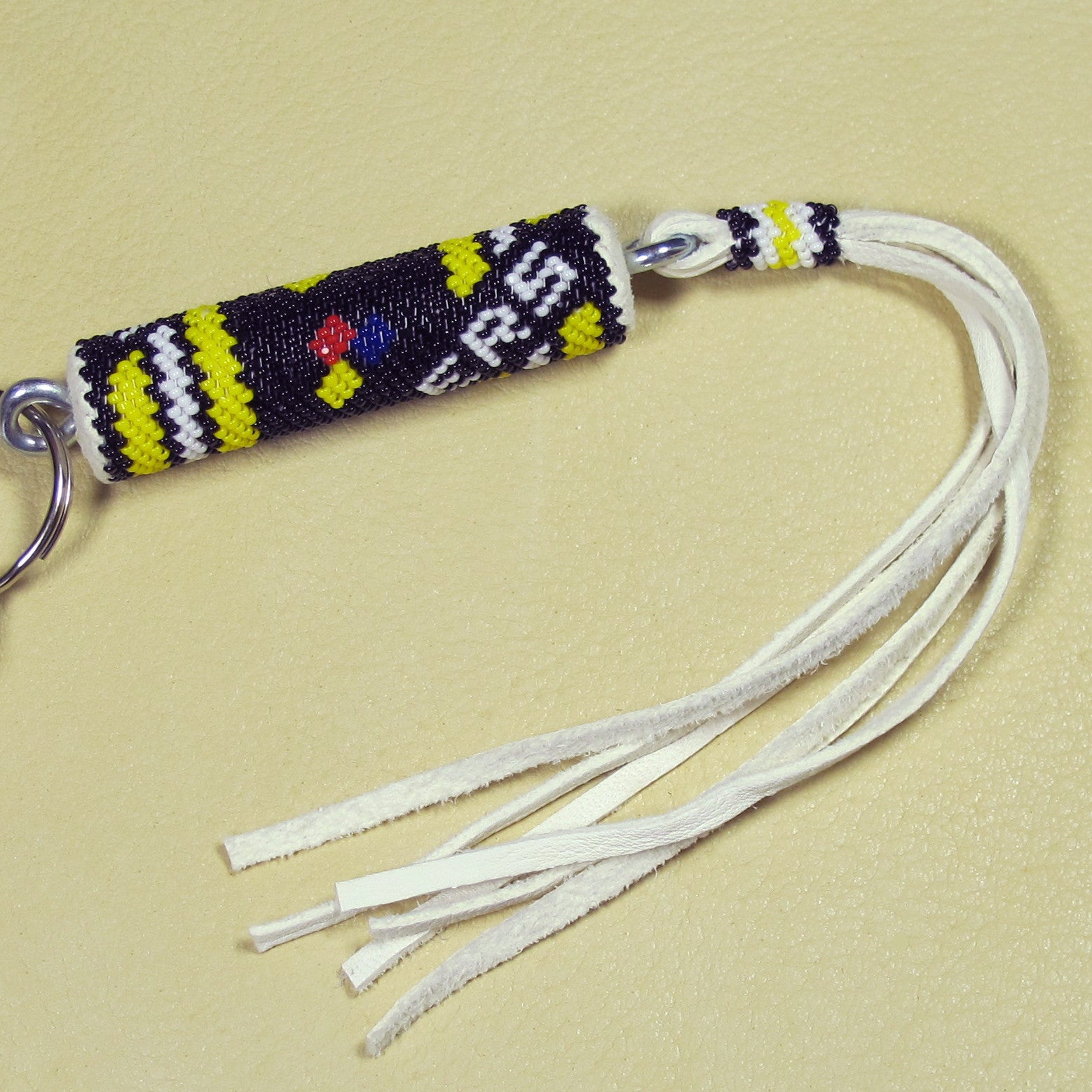 Steelers Beaded Keychain