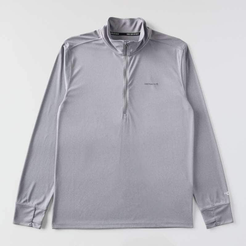 Carhartt Force Sun Defender Relaxed 1/2-Zip - Steel Heather - view 9