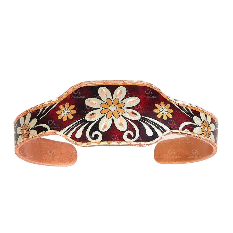 Red Flower Artisan Bracelet