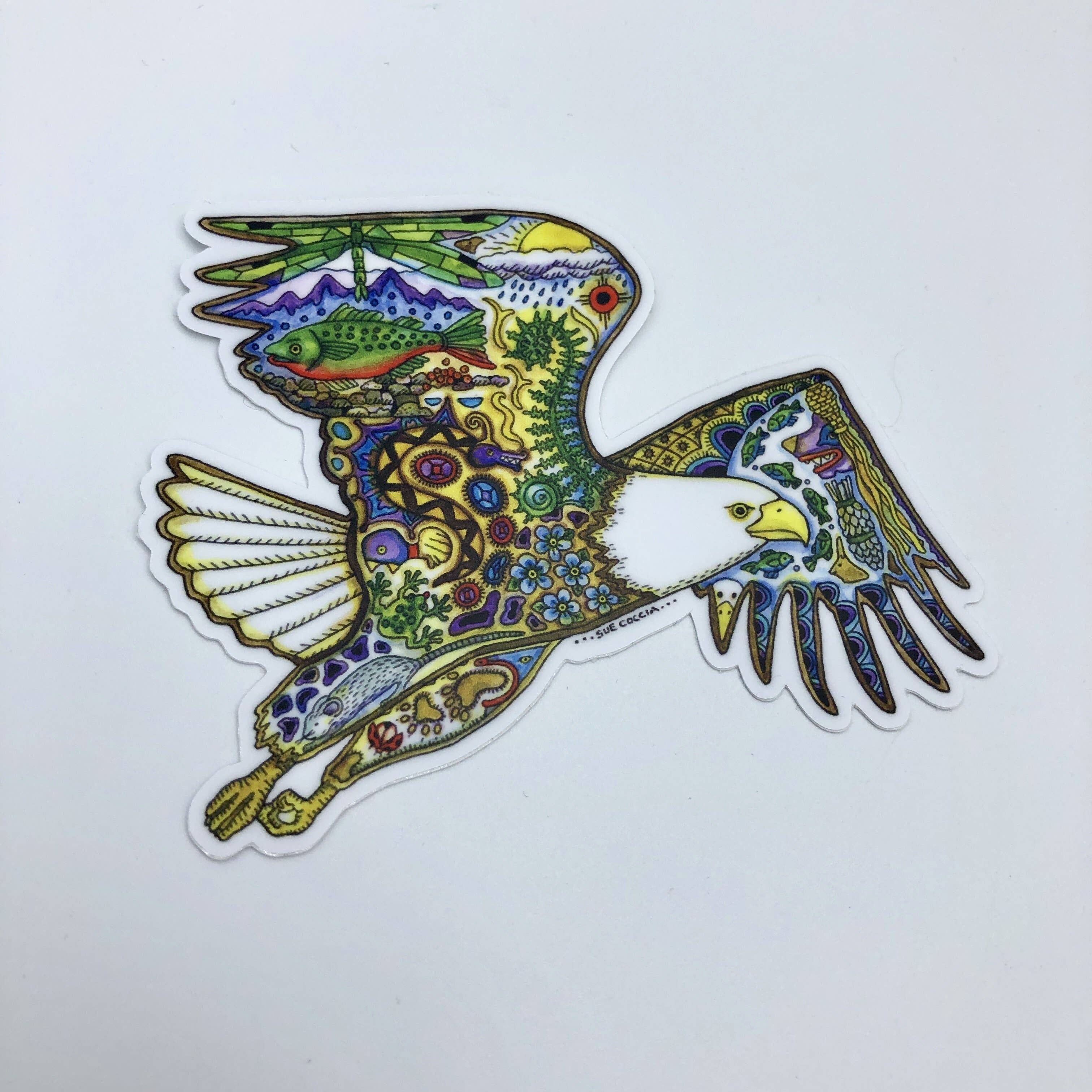 Bald Eagle Sticker - Dishwasher Safe