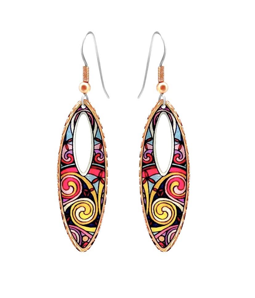 Copper Celtic Style Earrings