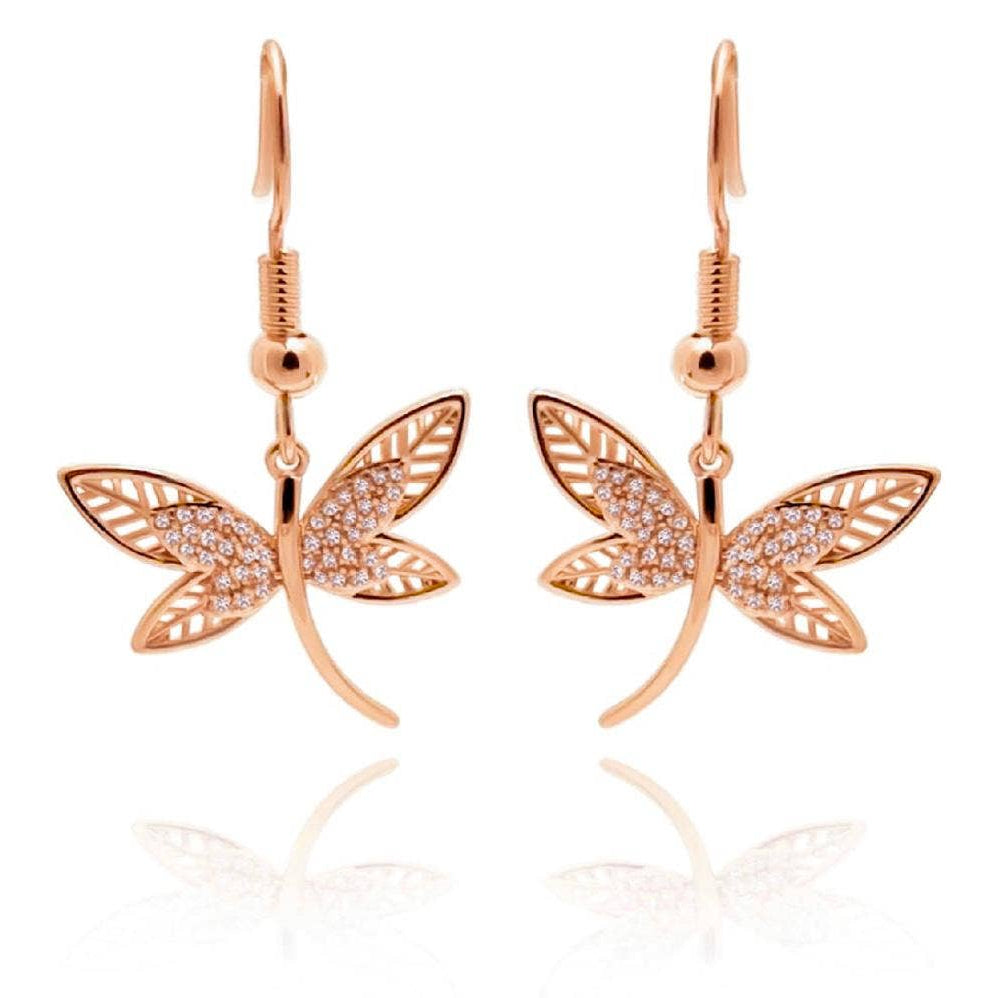 Rose gold Dragonfly Earrings