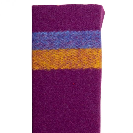 3 Band Wool Trade Cloth – Purple – 1/2 Yard