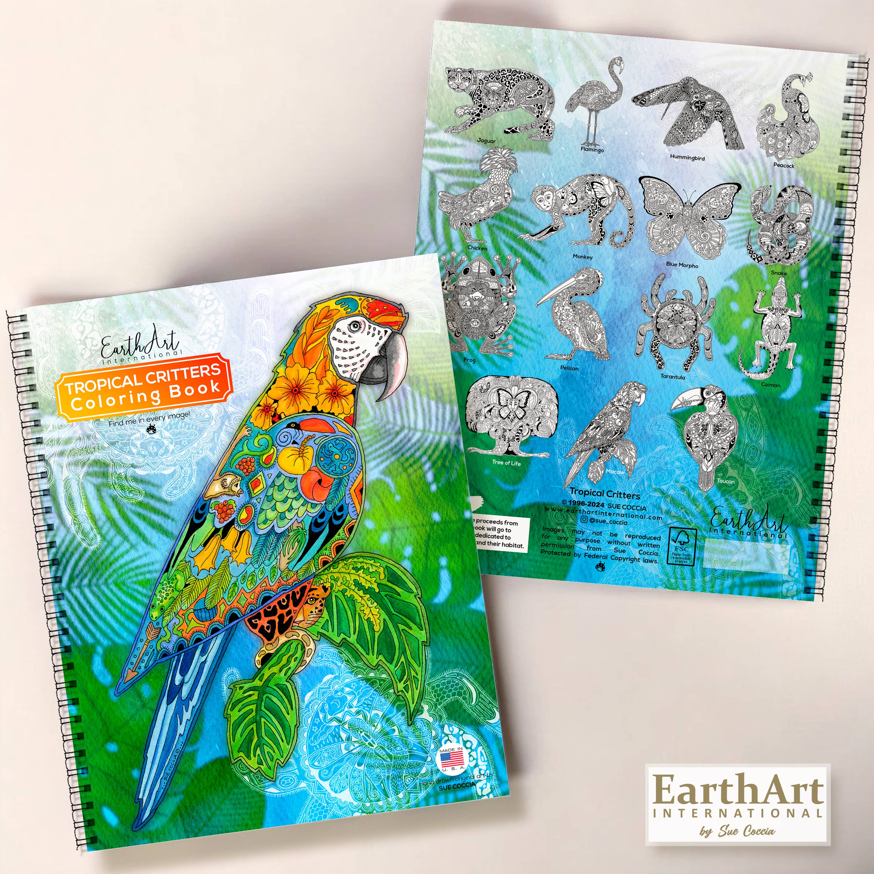 Tropical Critters Coloring Book