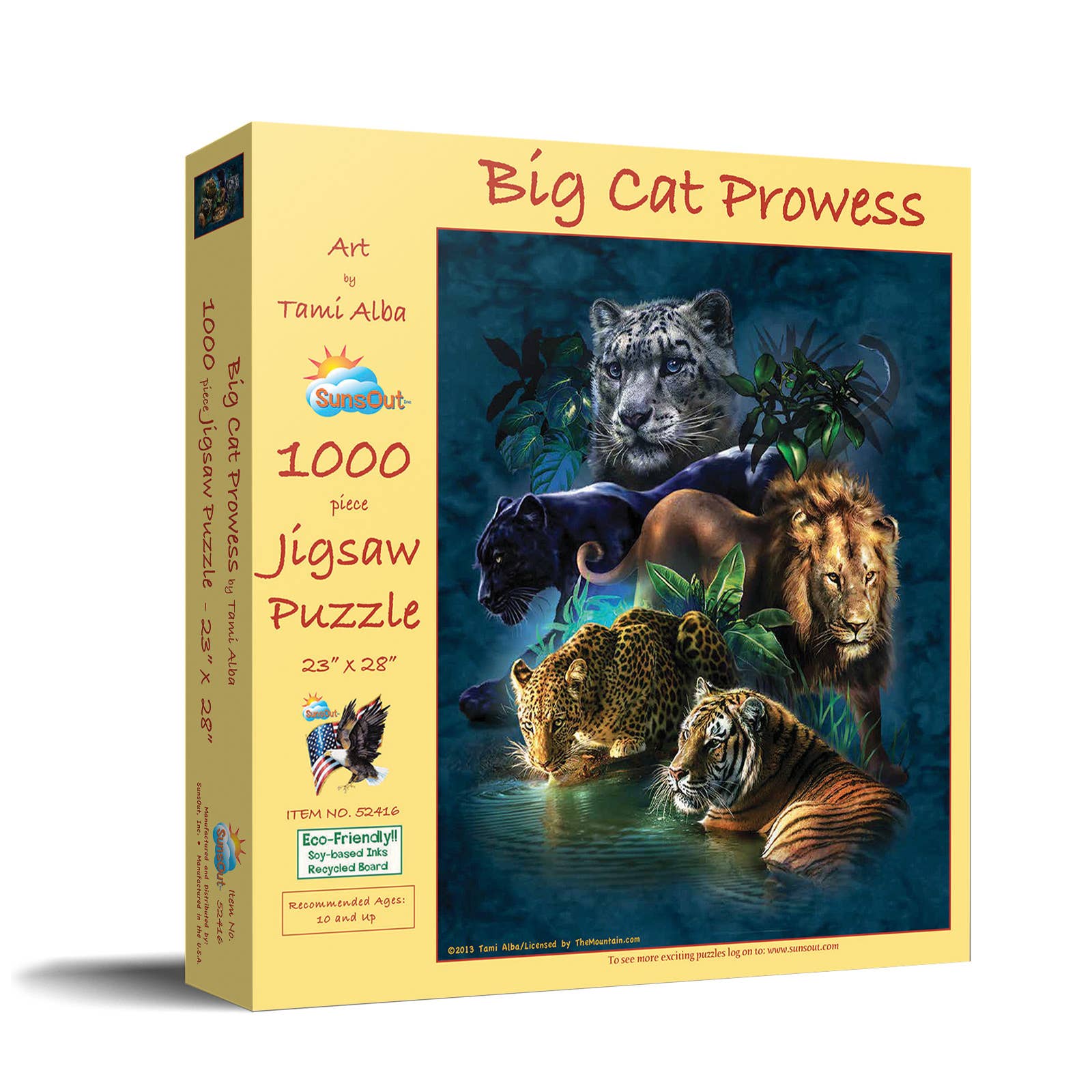 SunsOut - 0451 Big Cat Prowess 1000 pc Puzzle