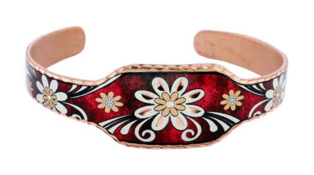 Red Flower Artisan Bracelet