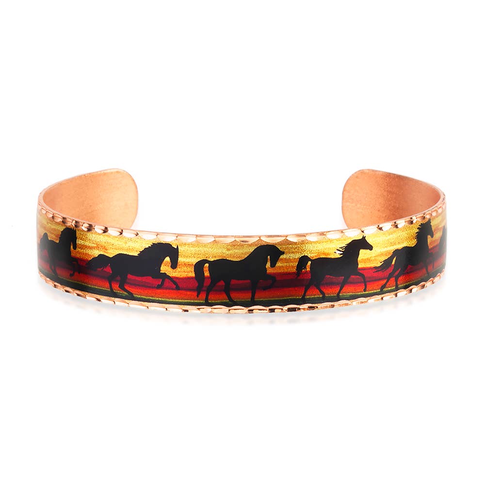 Colorful Handmade Horse Cuff Bracelets