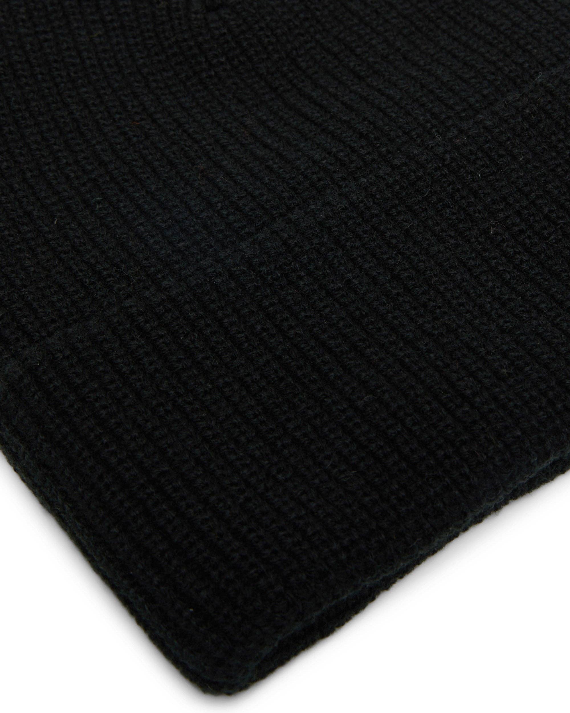 'YOU ARE ON NATIVE LAND' RIBBED BEANIE - BLACK