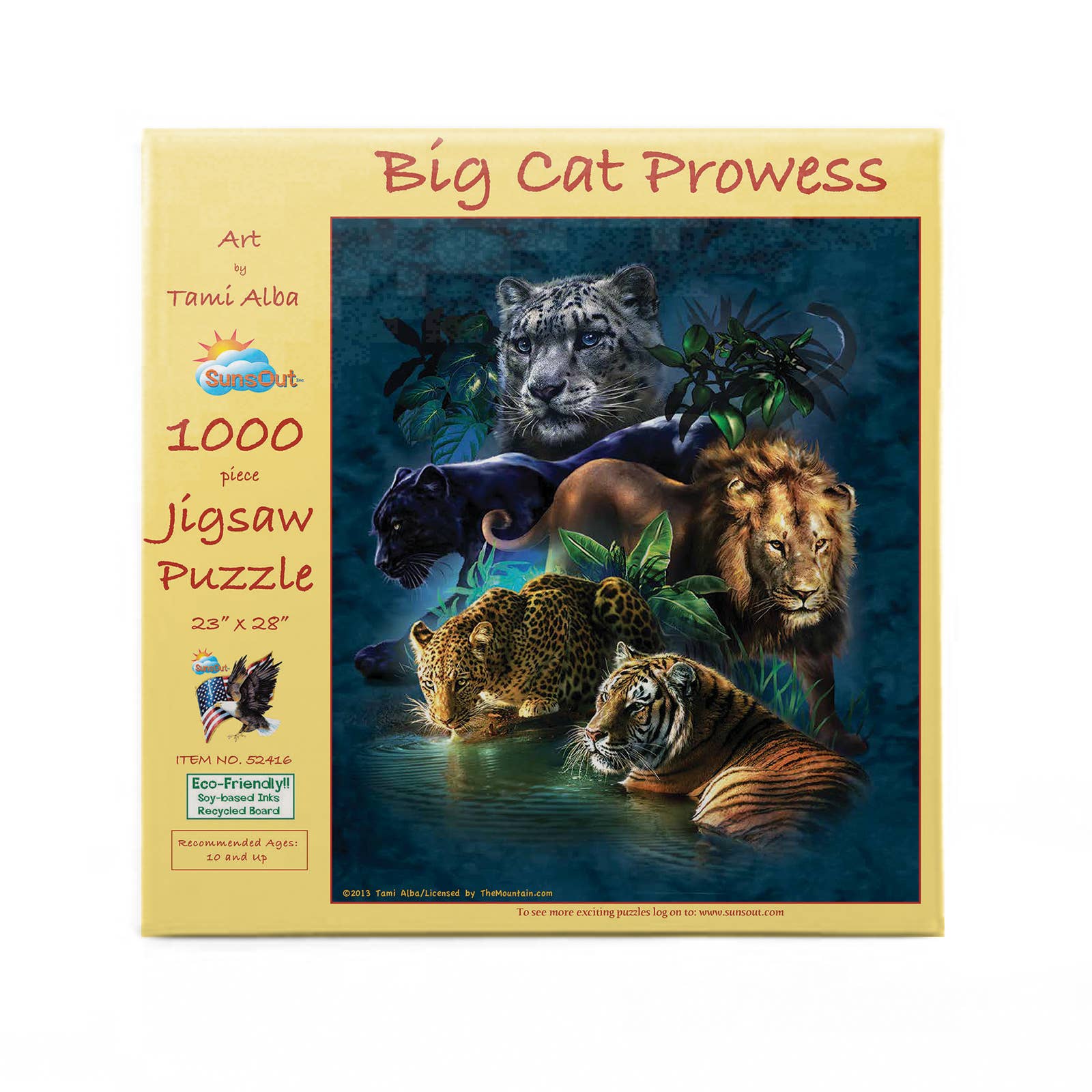 SunsOut - 0451 Big Cat Prowess 1000 pc Puzzle