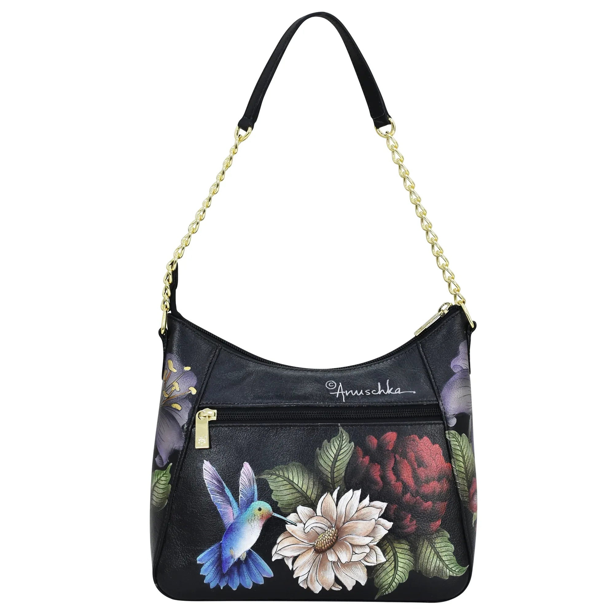 Zip-Top Shoulder Hobo Bag – Hummingbird Floral