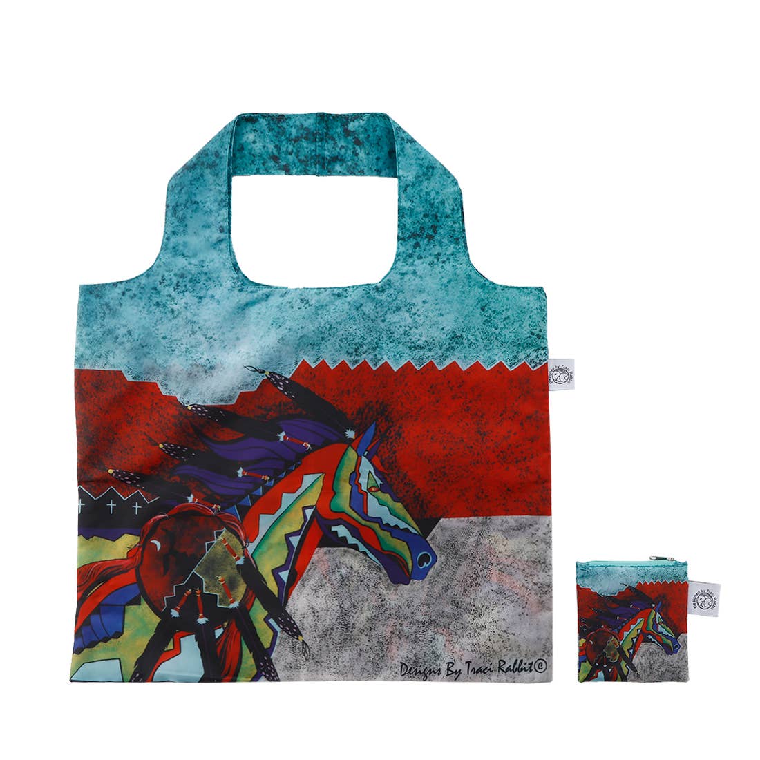 Dancing Colors | Reusable Tote Bag | Native American Art by Traci Rabbit