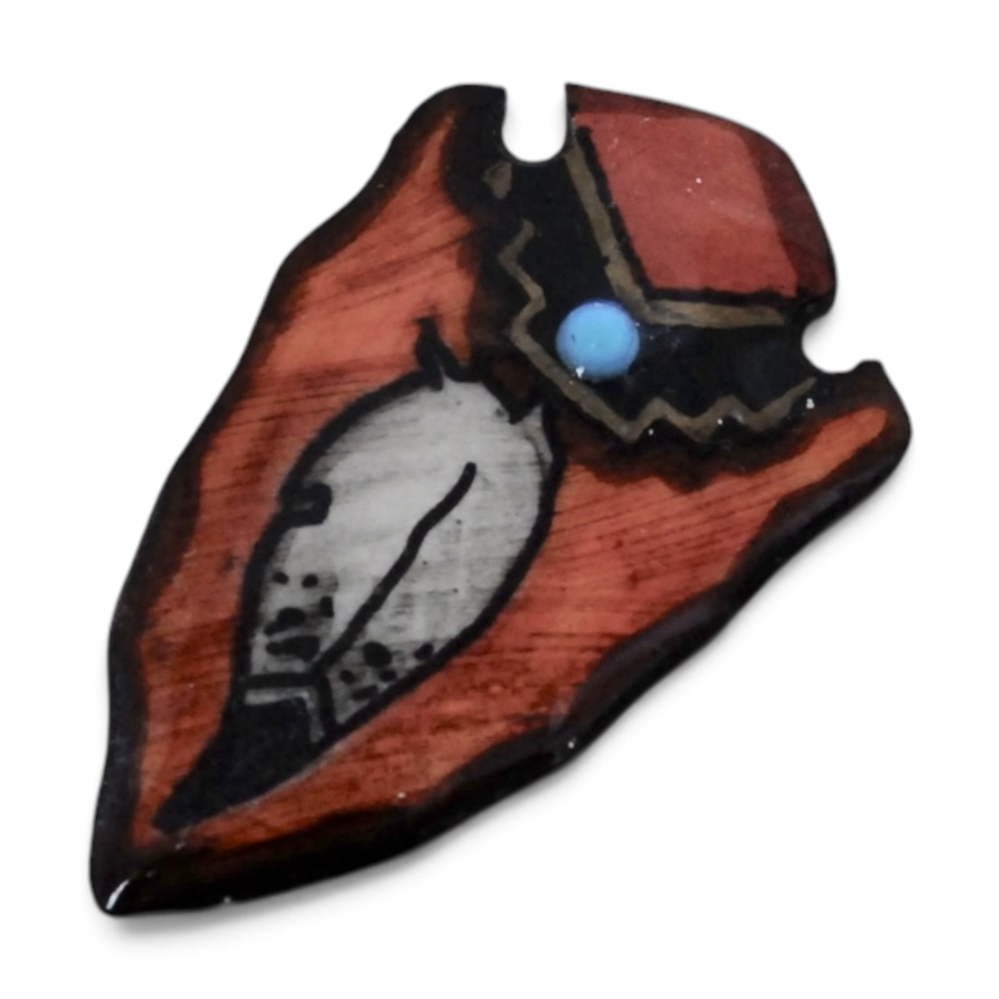 Antler Arrow Pin - Brown