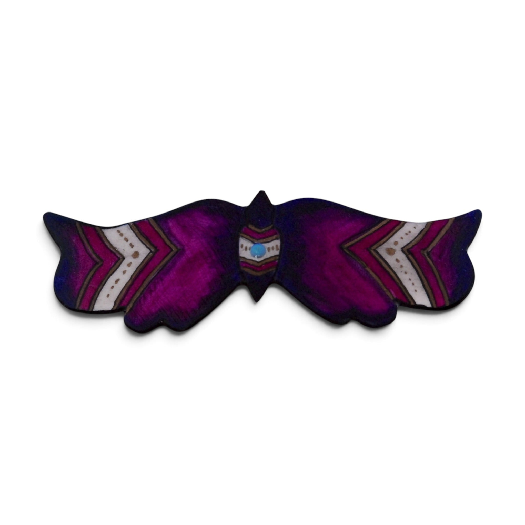 Antler Butterfly Barrette - Purple