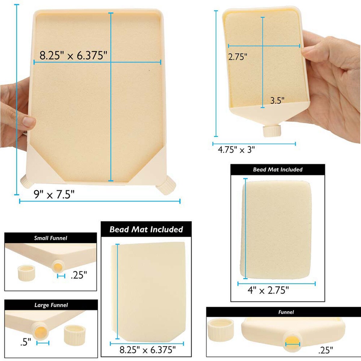 Bead Tray 2 Piece Set With Mat Insert
