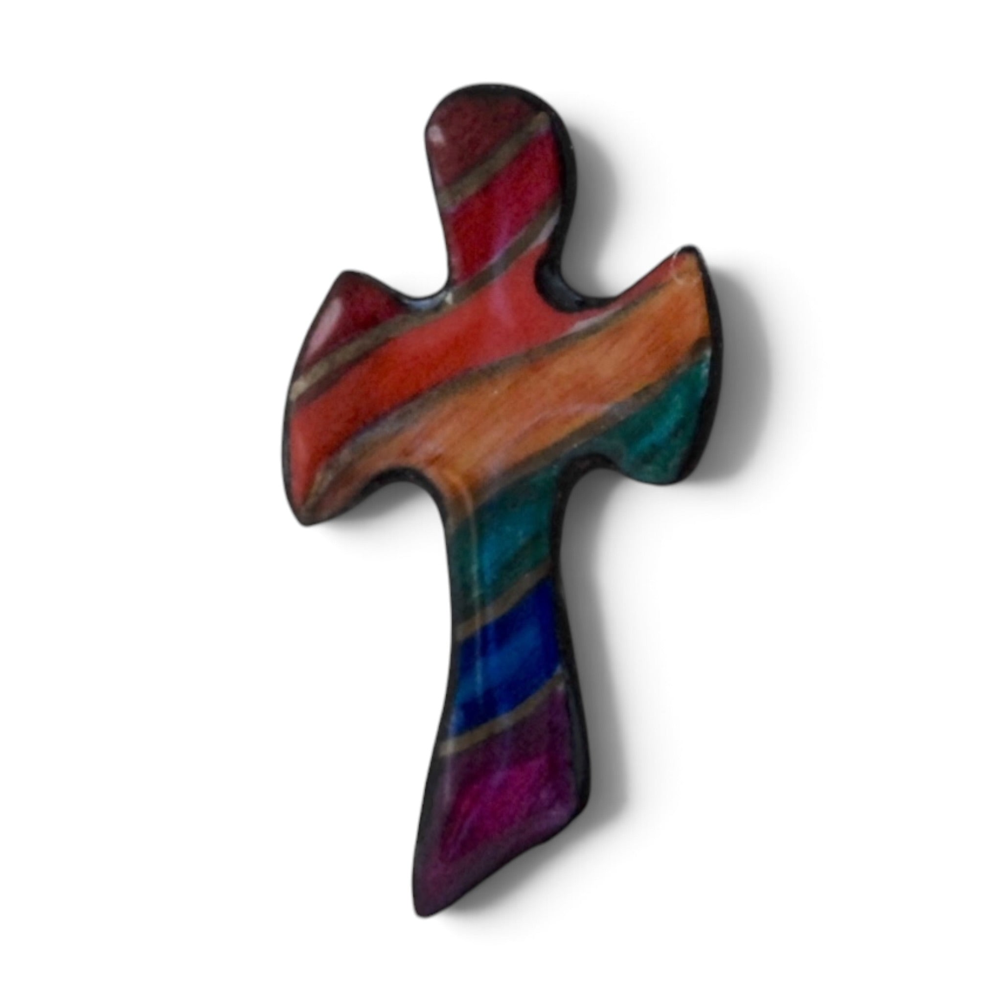 Antler Cross Pin - Multi