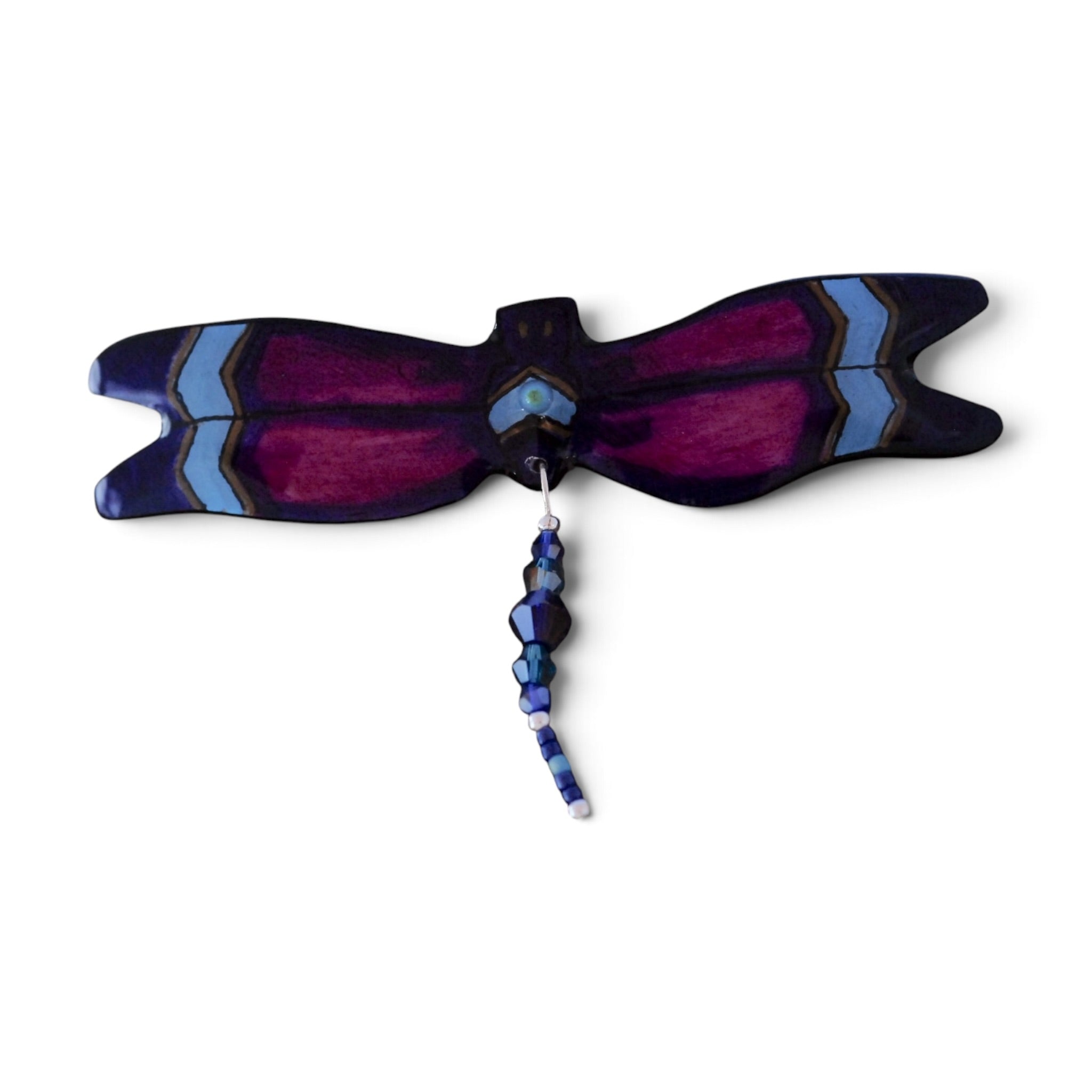 Antler Dragonfly Barrette - Purple