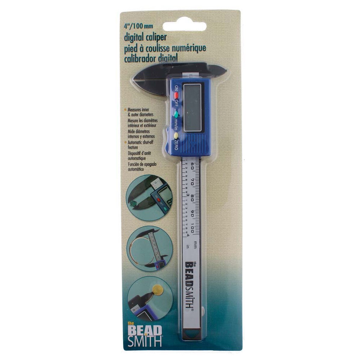 Digital Caliper – 4” / 100mm Carbon Fiber | Beadsmith