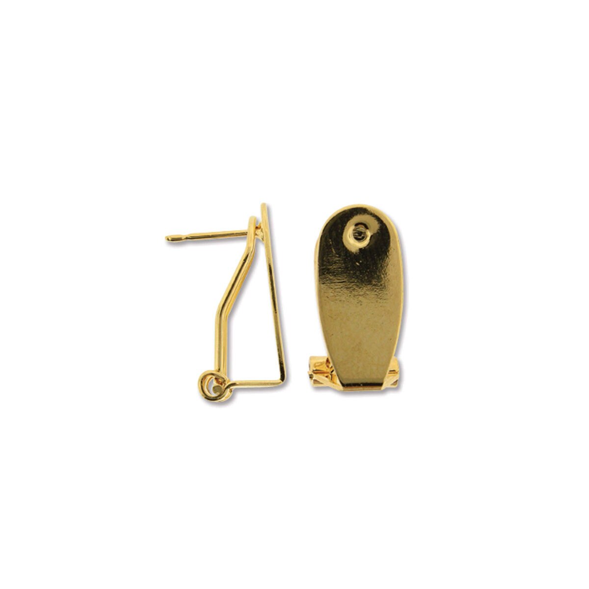 Gold Fingernail Earring Posts – 21 x 8.6mm | Nickel Free | 6 Pairs