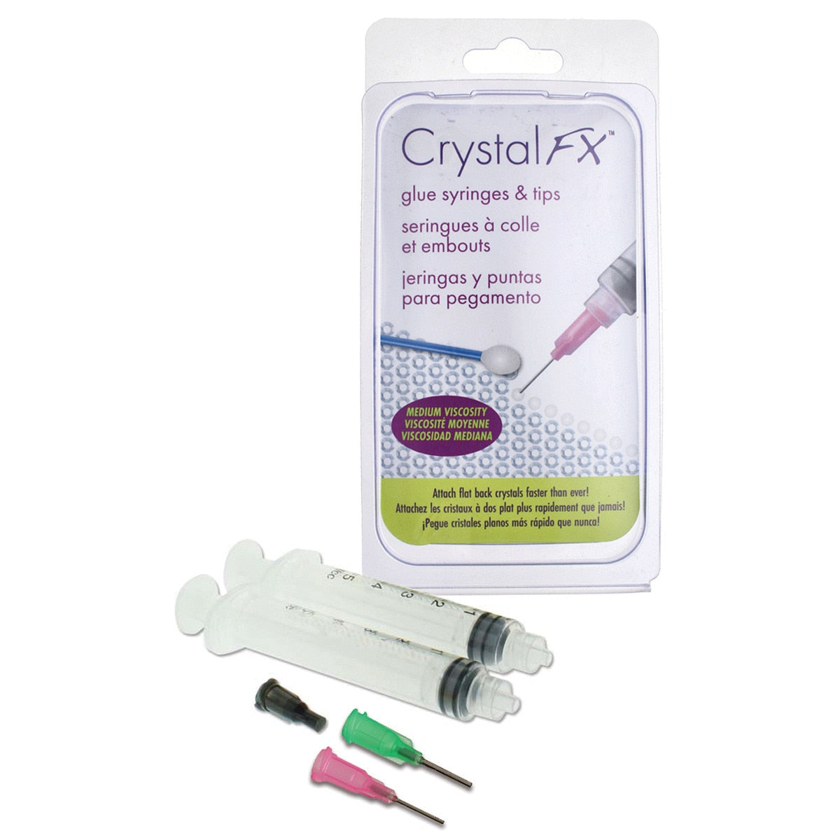 Glue Syringe Set for Flatback Crystals – 4 Pack | Gem-Tac