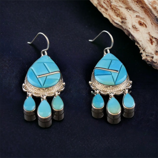 Turquoise Chandelier Earrings
