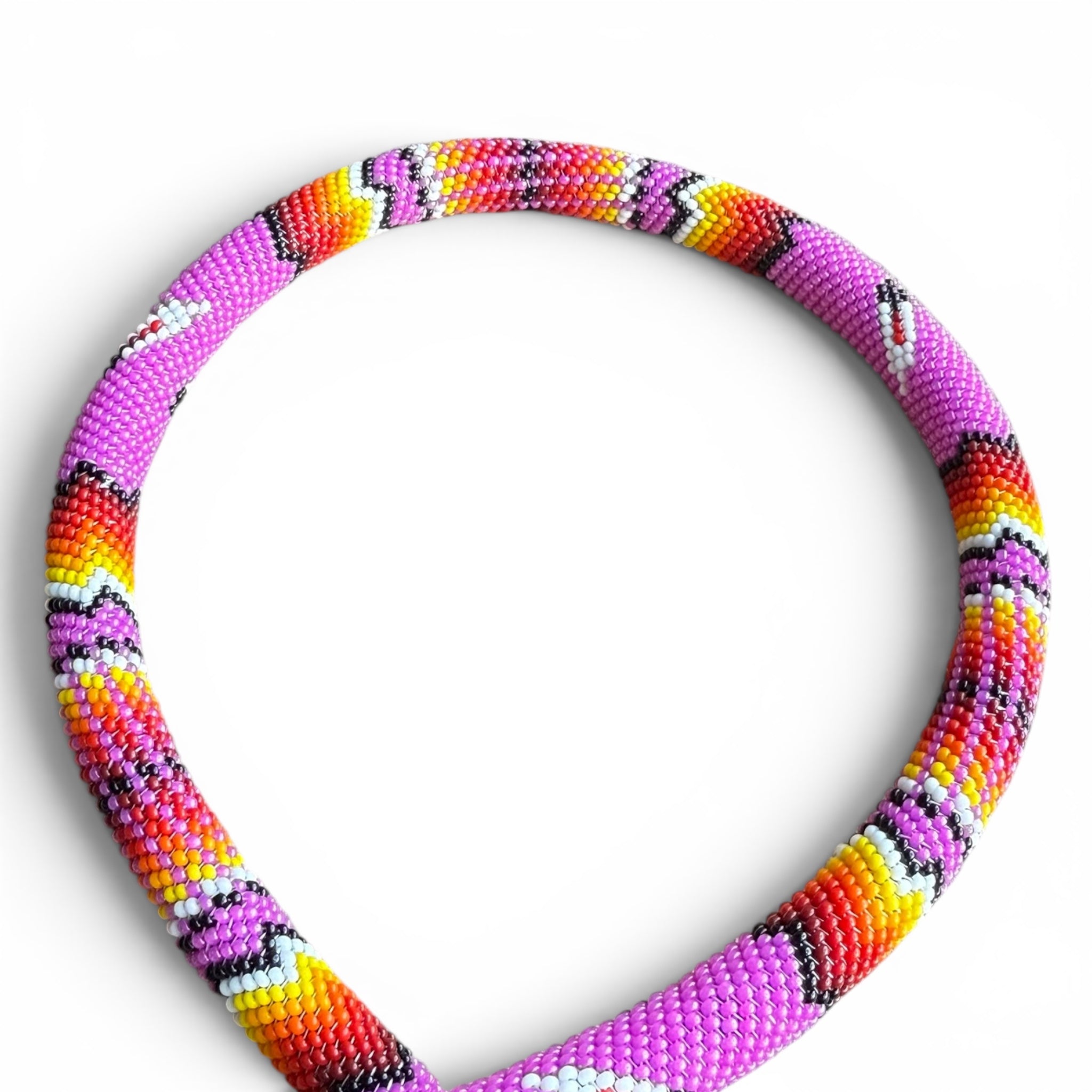 Navajo Beaded Littmann Classic III Stethoscope – Pink Feather Design