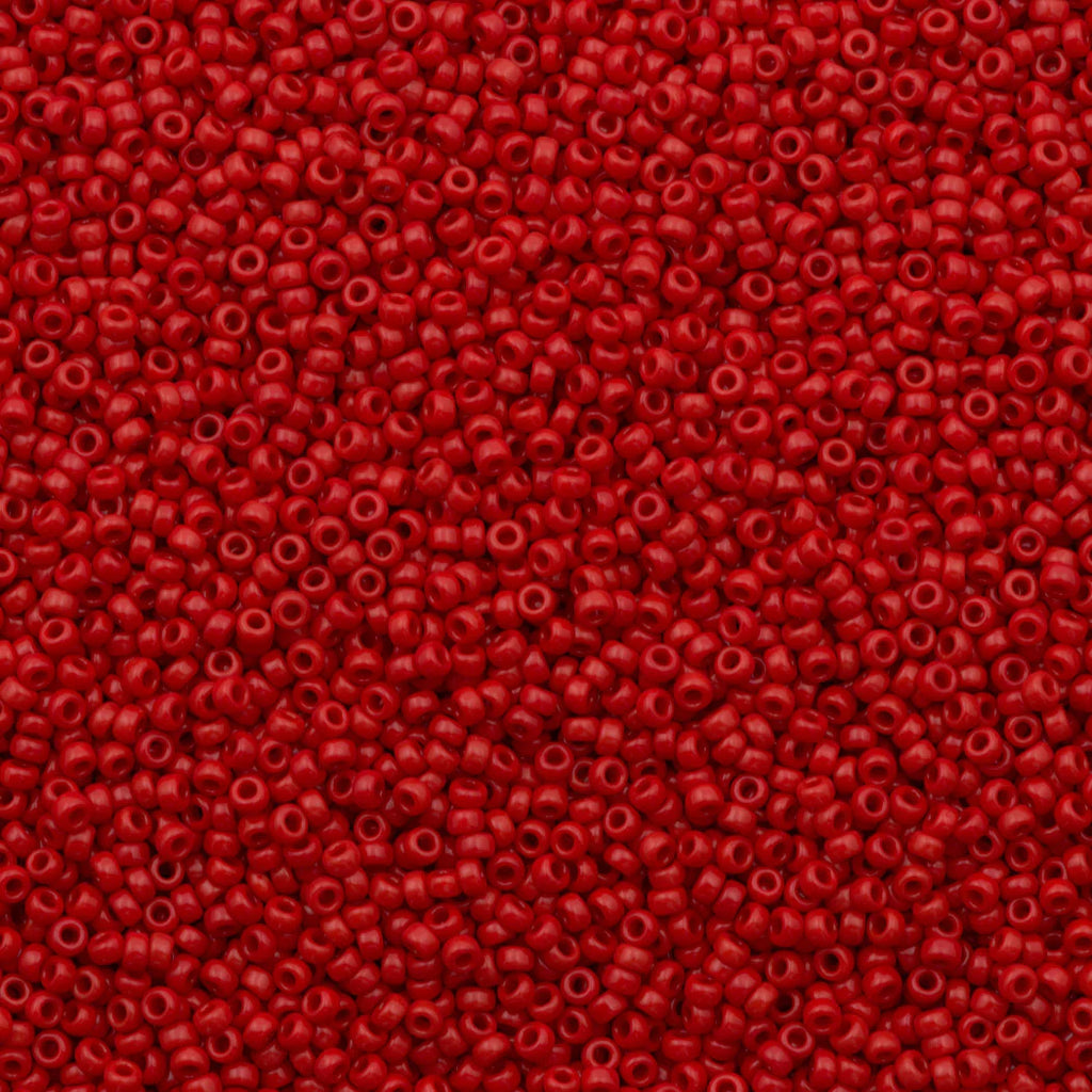 MIYUKI Round Rocaille Japanese Seed Bead Opaque Dark Red Size 11/0 28g Tub