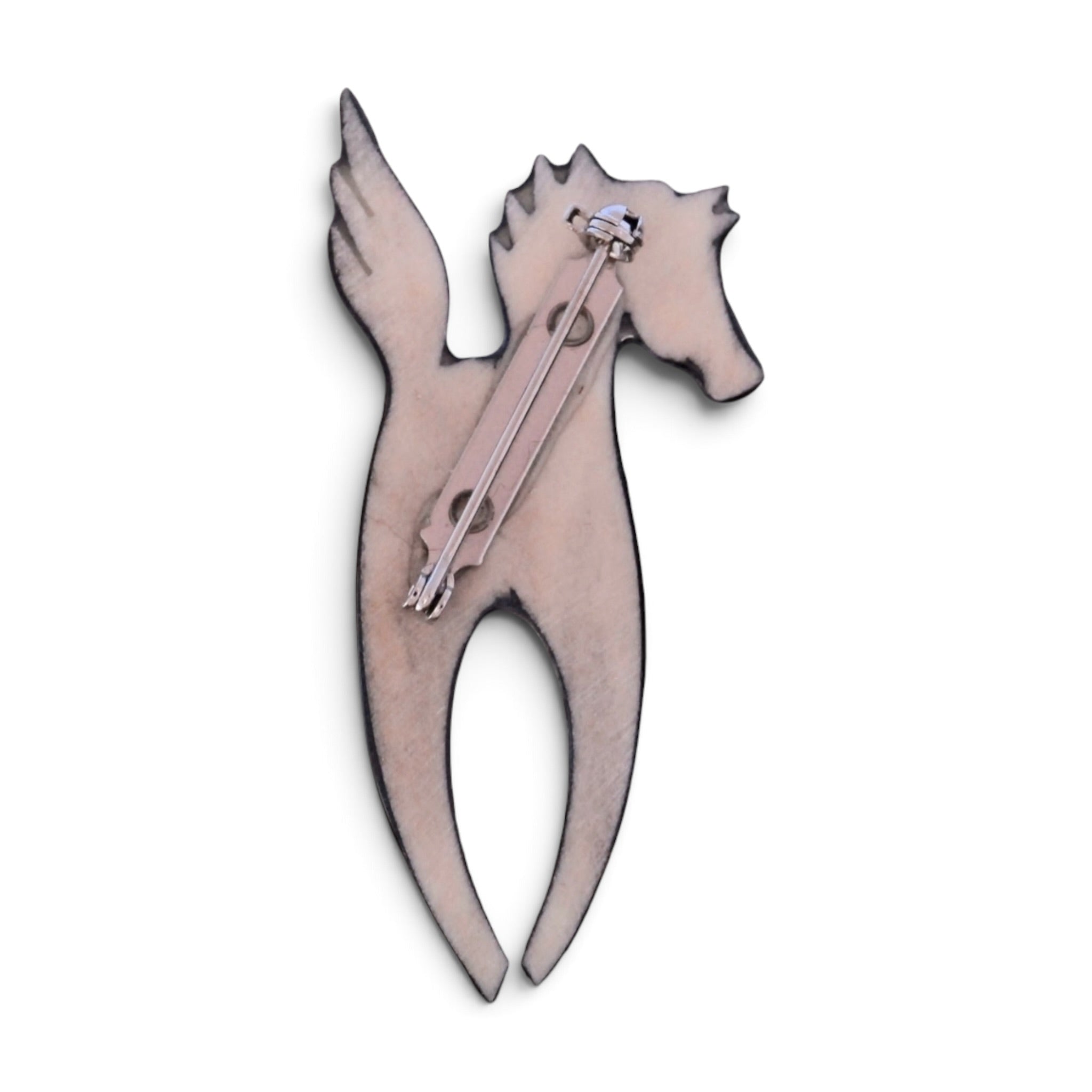 Antler Prancing Pony Pin - Red